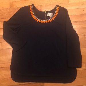 Sweater with pretty necklace detail
